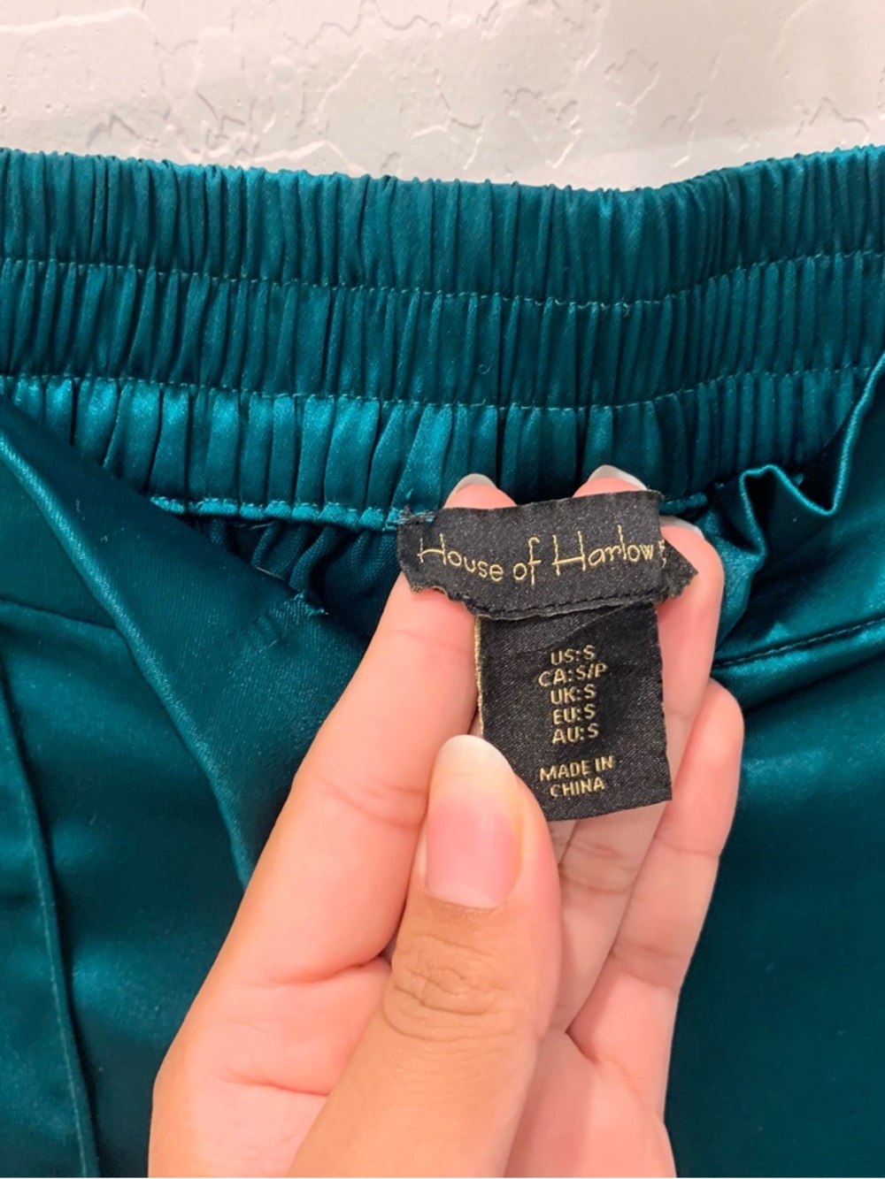 Emerald Satin Two-Piece Jumpsuit Set for formal events - Picture 5 of 8